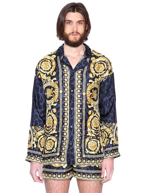 versace rode|versace pajama shirt.